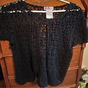 Black crocheted jacket